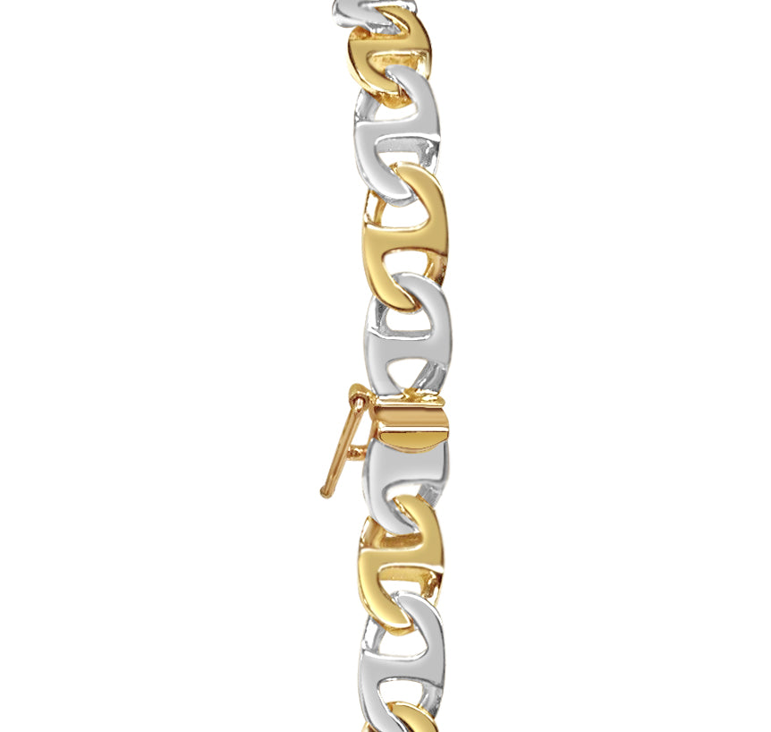 Handmade Solid Gold Mariner Bracelet , 7mm