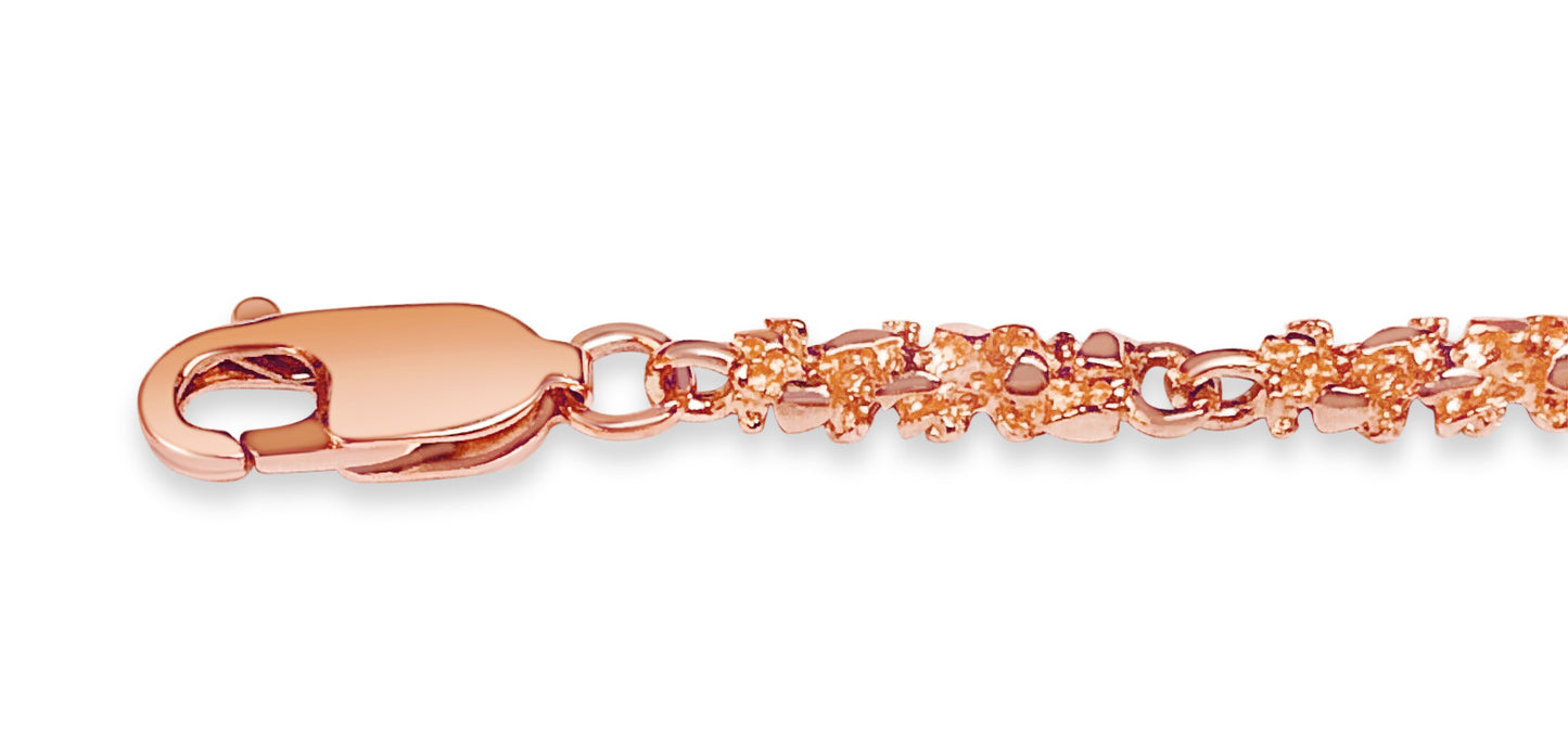 Handmade Solid Gold Nugget Bracelet , 4mm