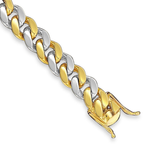 Handmade Solid Gold Miami Cuban Bracelet , 13mm