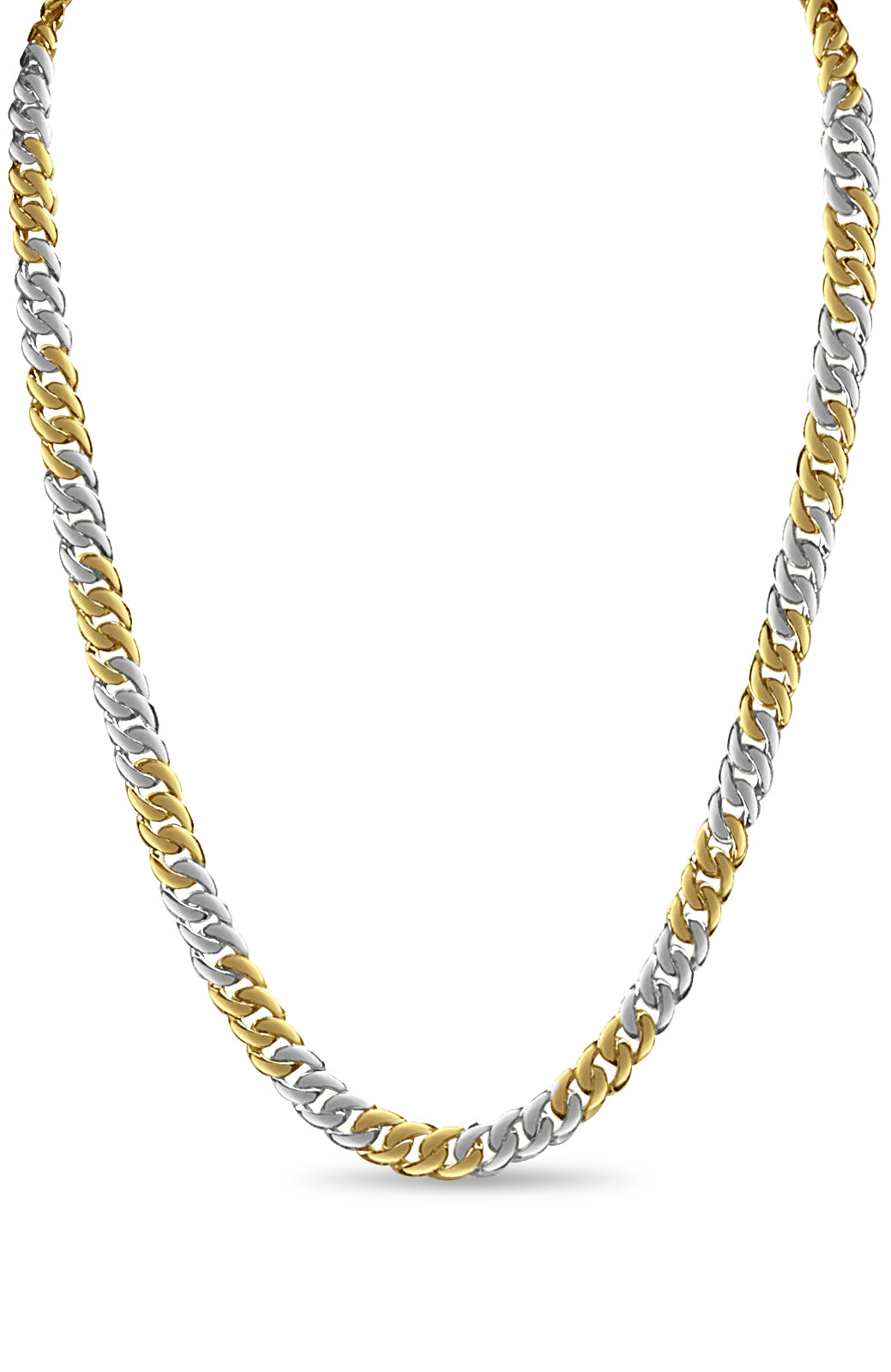Handmade Solid Gold Curb Necklace , 10mm