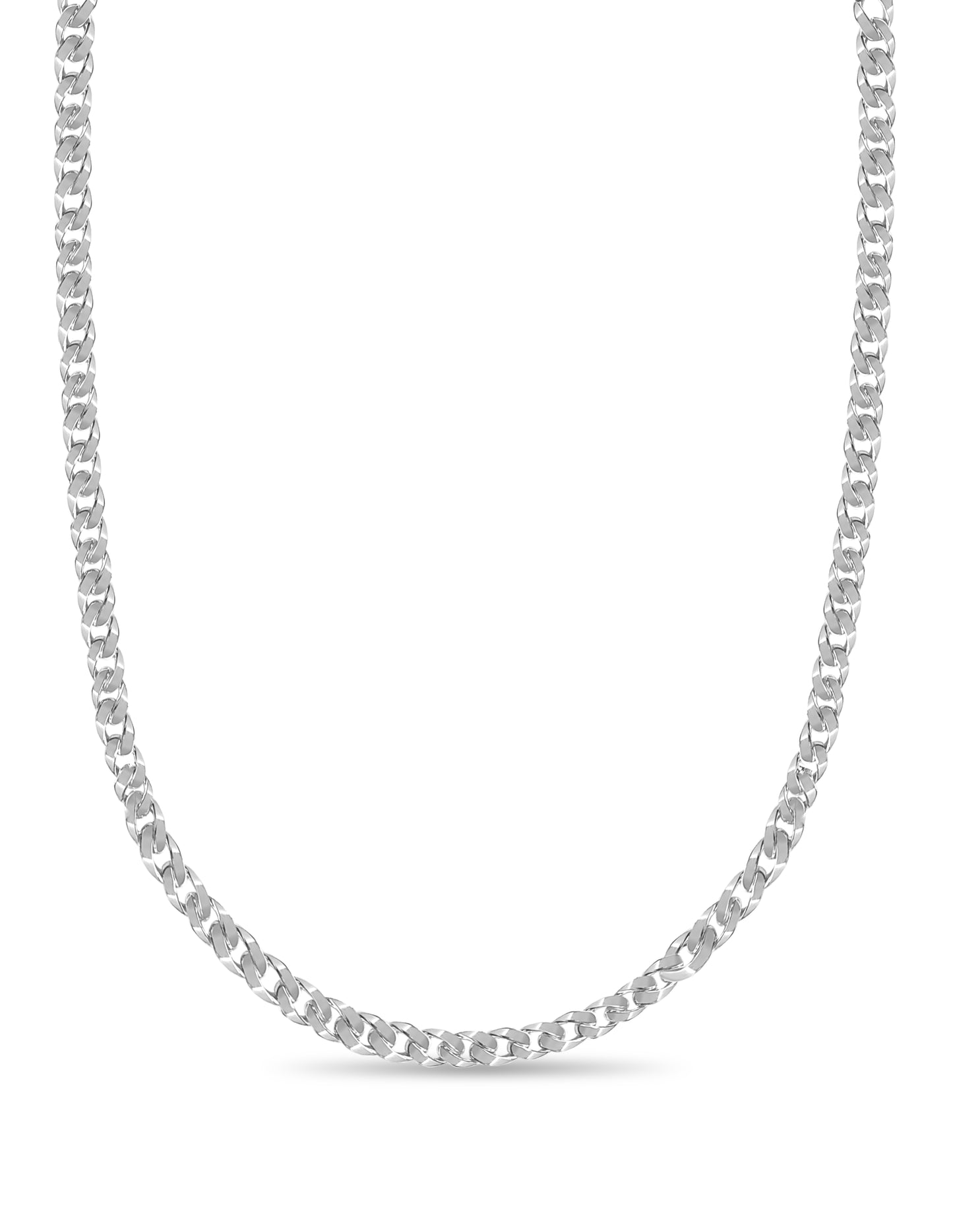 Handmade Solid Gold Curb Necklace , 9mm