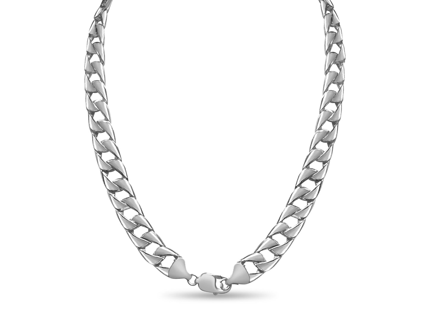 Handmade Solid Gold Curb Necklace , 13mm