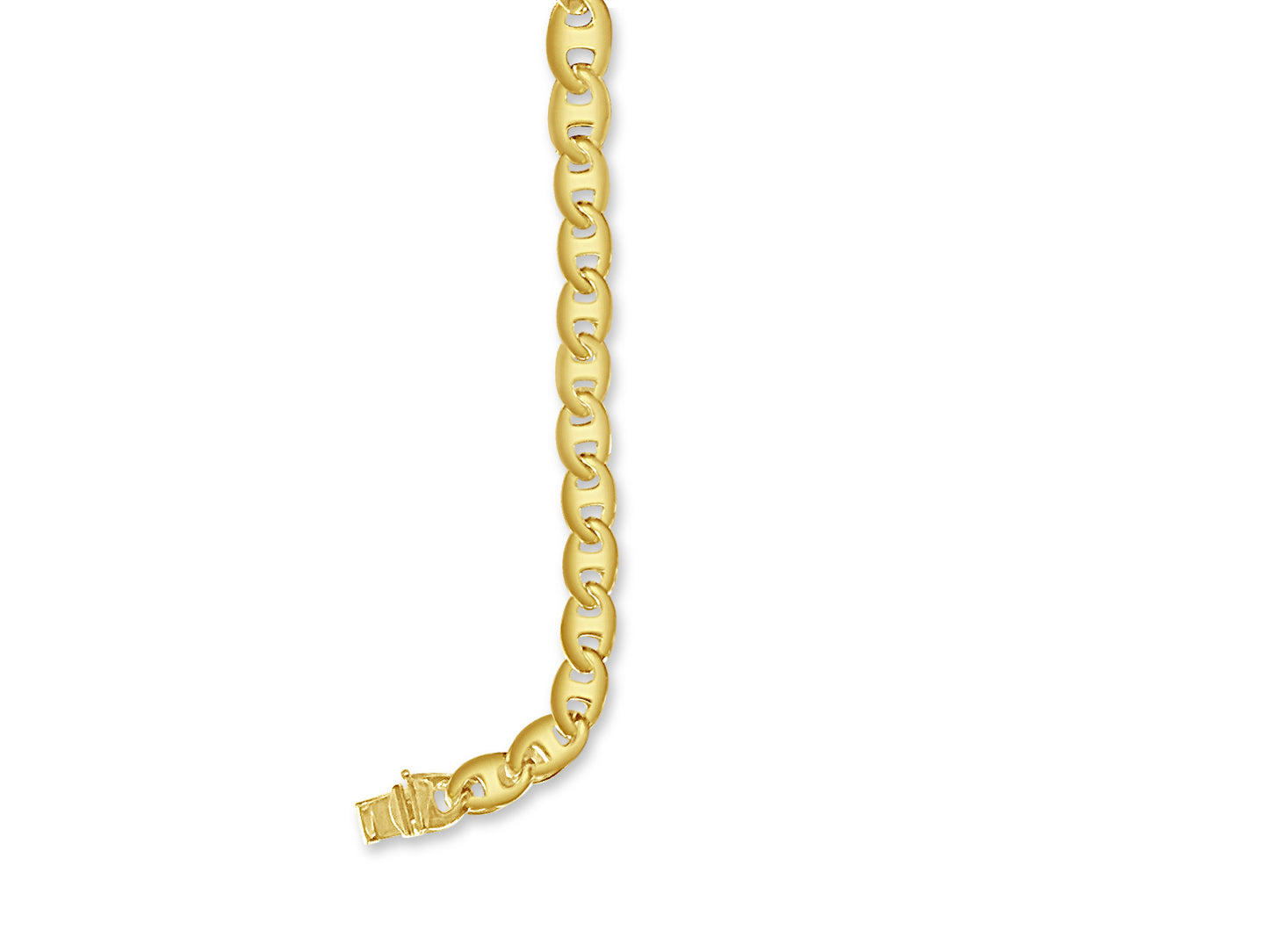 Handmade Solid Gold Mariner Bracelet , 9mm