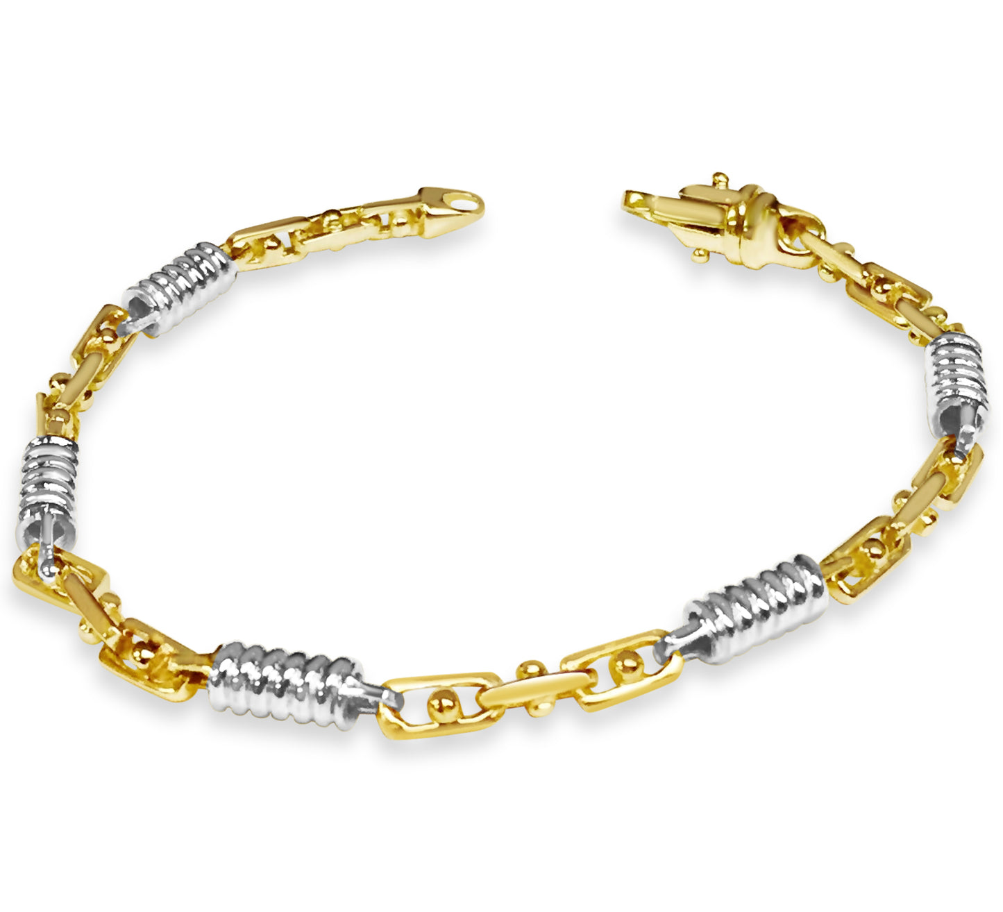 Handmade Solid Gold Spiral Tube Bracelet , 5mm