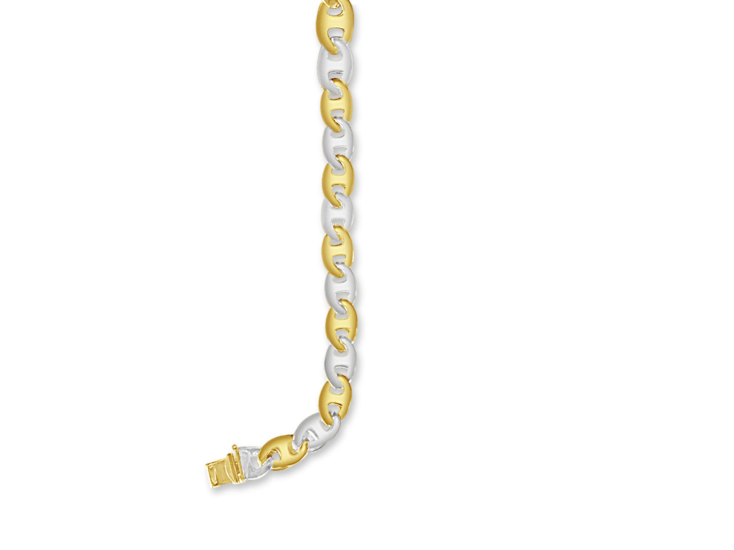 Handmade Solid Gold Mariner Bracelet , 9mm