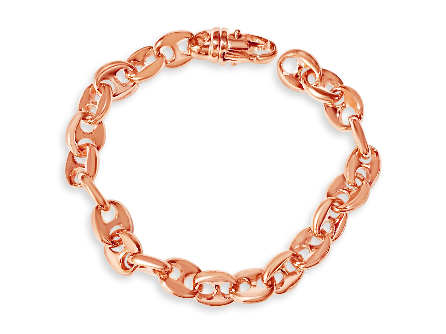 Handmade Solid Gold Anchor Mariner Bracelet , 8mm