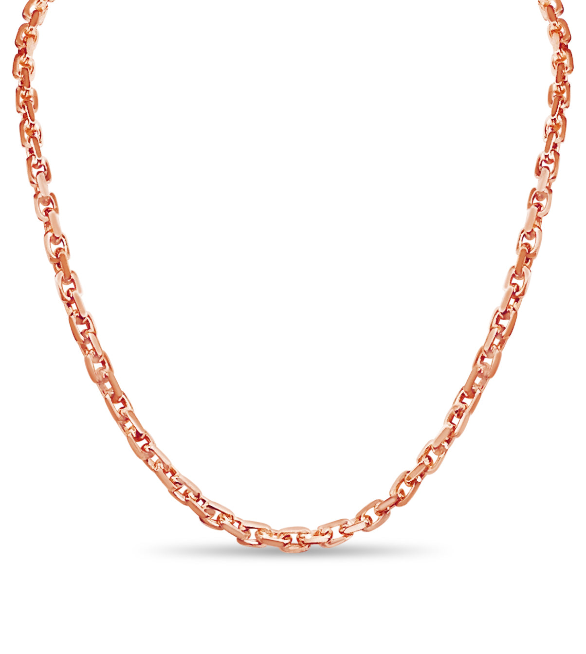 Handmade Solid Gold Fancy Rolo Necklace , 6mm