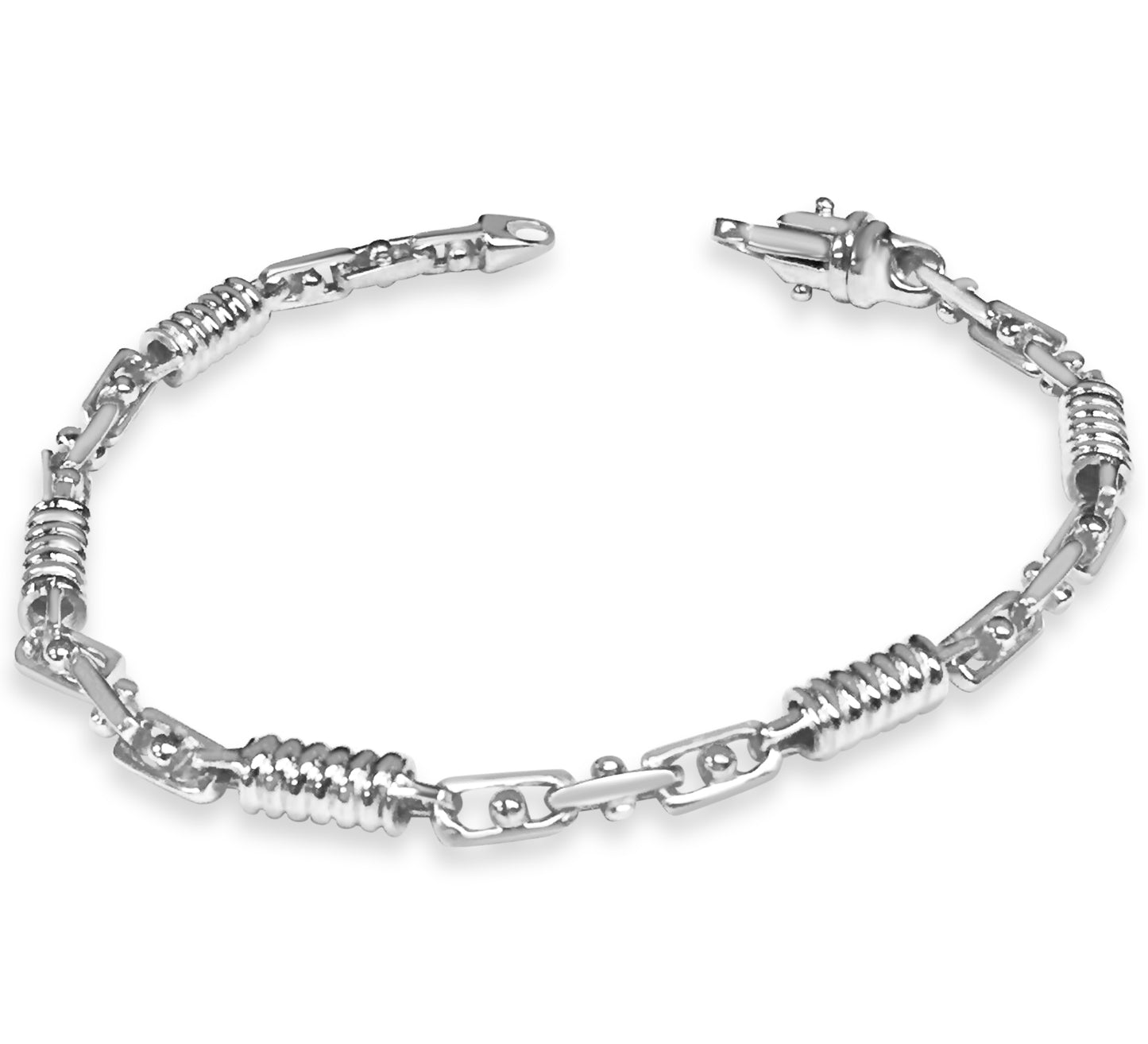 Handmade Solid Gold Spiral Tube Bracelet , 5mm