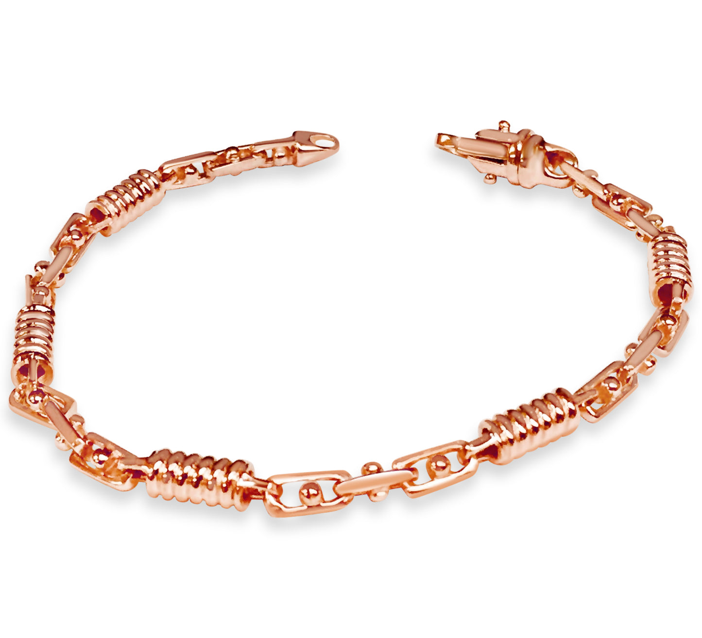 Handmade Solid Gold Spiral Tube Bracelet , 5mm
