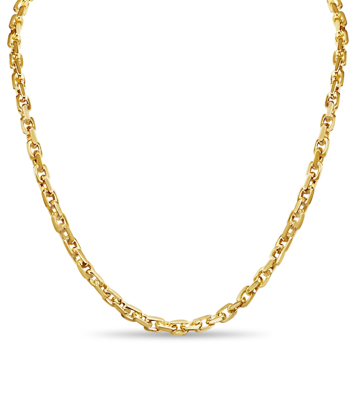 Handmade Solid Gold Fancy Rolo Necklace , 6mm