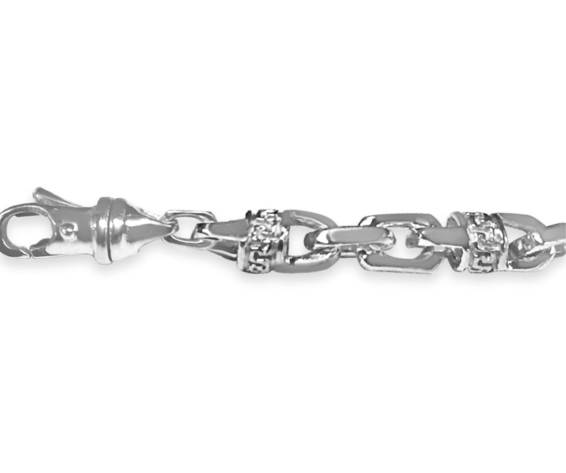 Handmade Solid Gold Fancy Greek Bracelet , 5mm