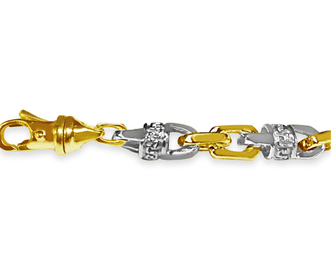 Handmade Solid Gold Fancy Greek Bracelet , 5mm