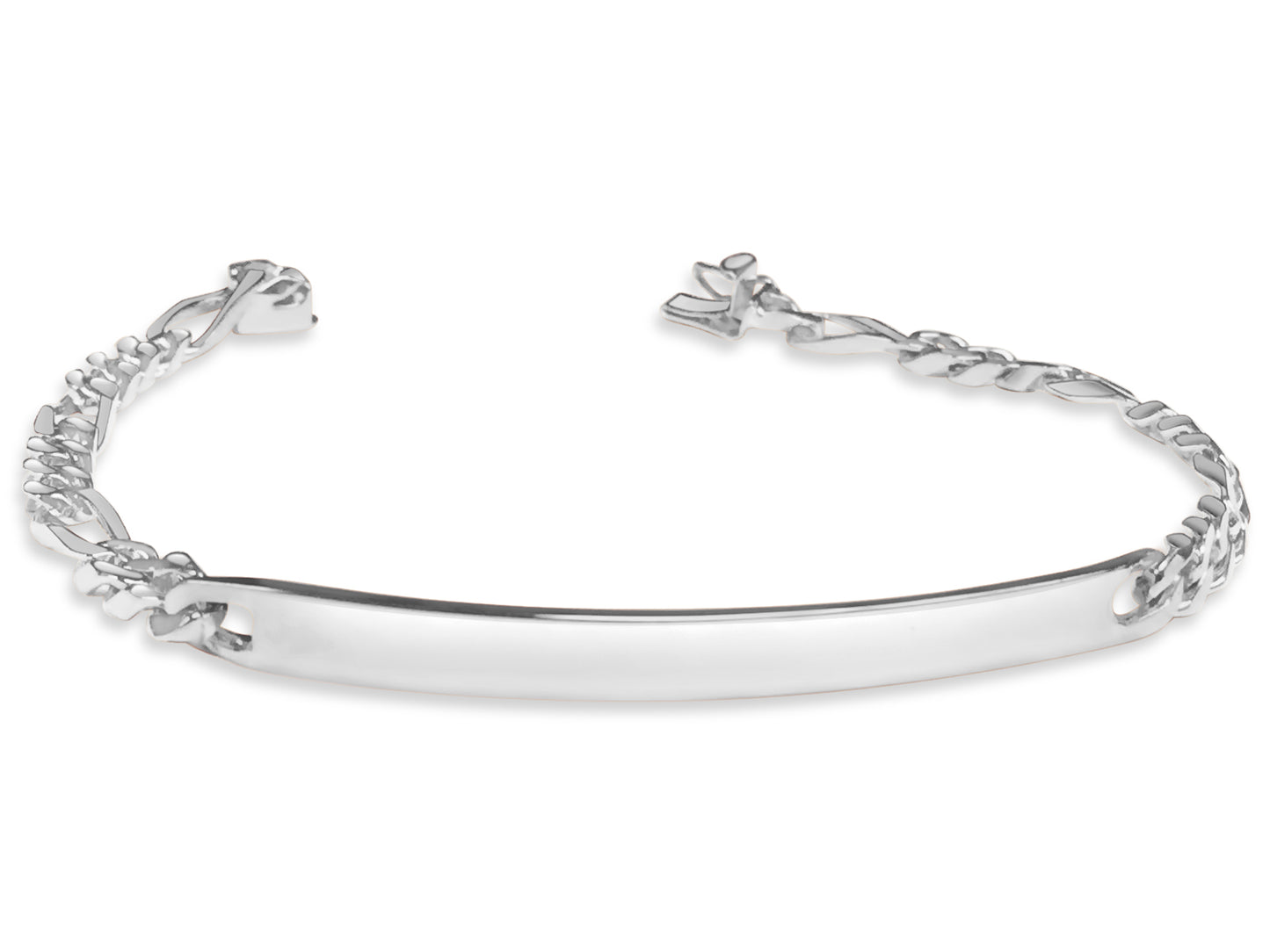Handmade Solid Gold ID Figaro Bracelet , 5mm