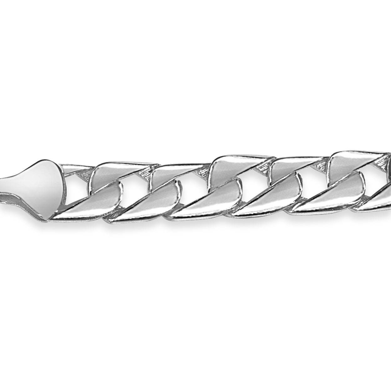 Handmade Solid Gold Curb Bracelet , 13mm