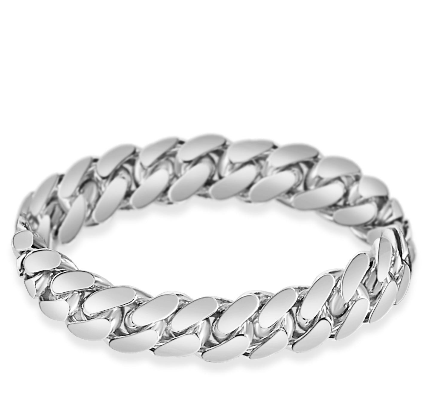 Handmade Solid Gold Miami Cuban Bracelet , 13mm