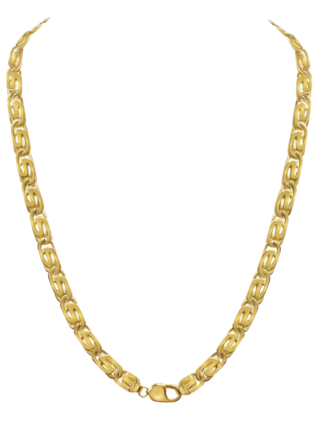 Handmade Solid Gold Tiger Eye Necklace , 9mm