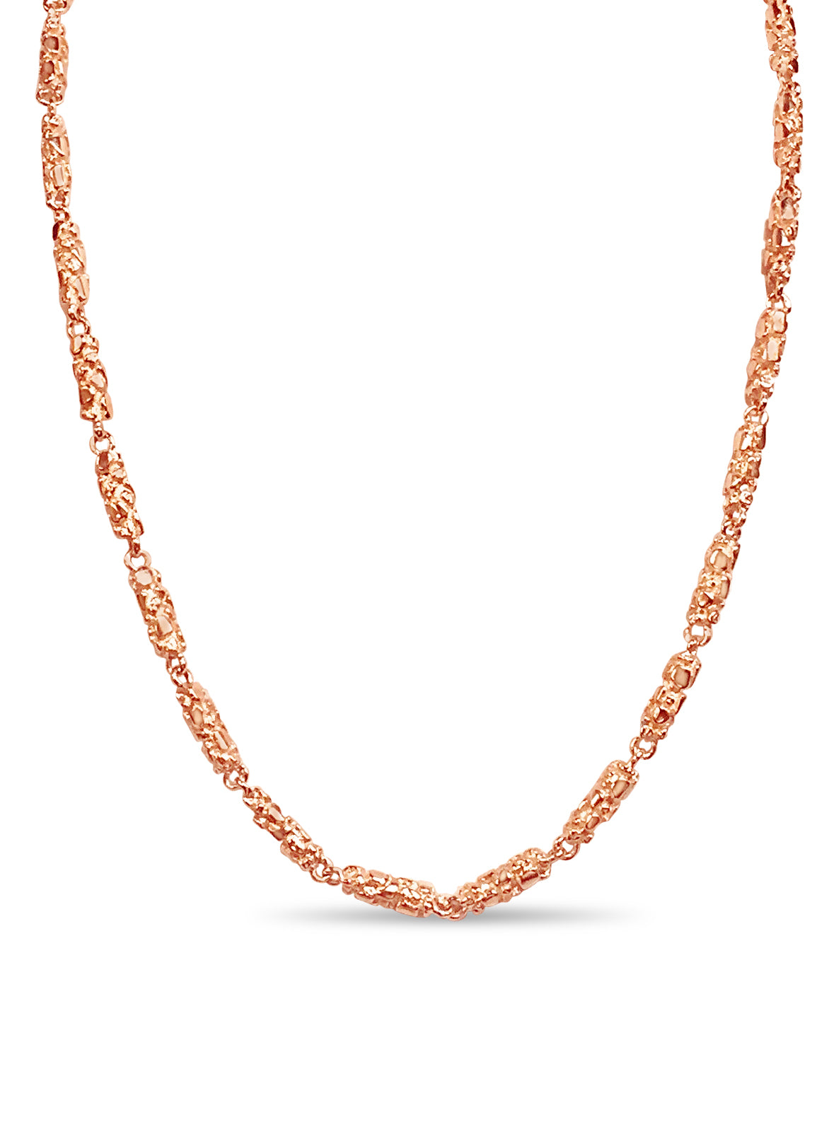 Handmade Solid Gold Nugget Necklace , 5mm