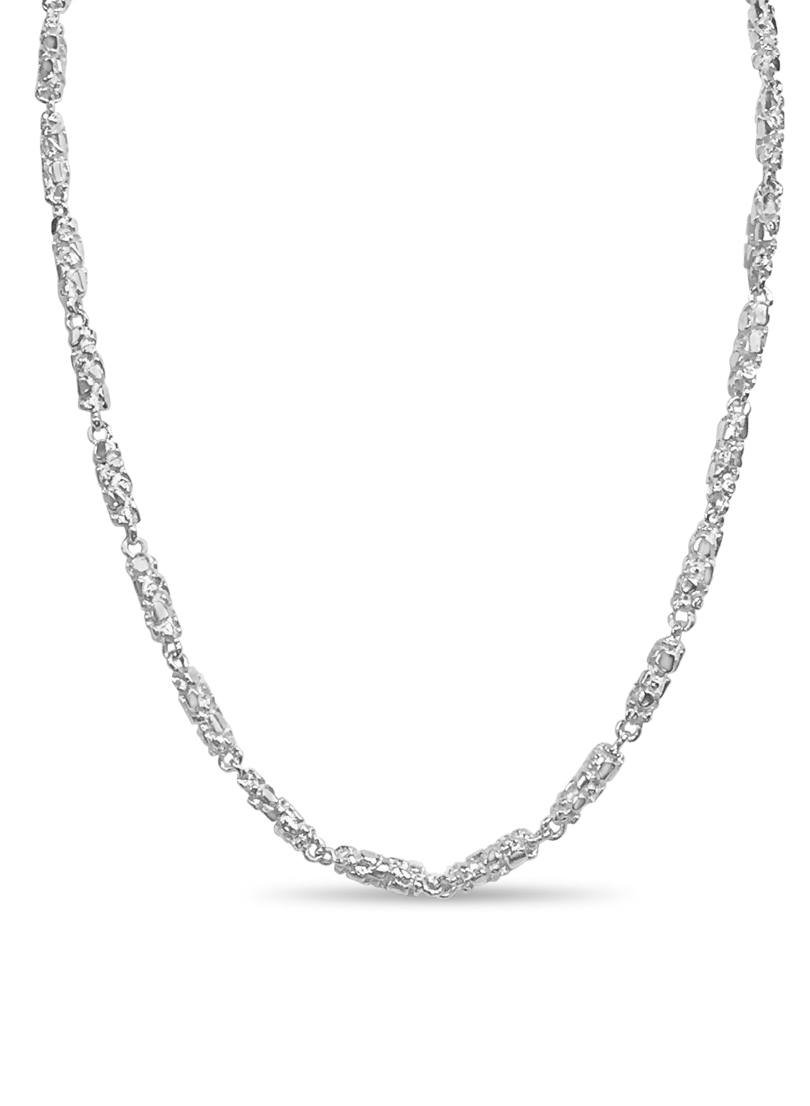 Handmade Solid Gold Nugget Necklace , 5mm