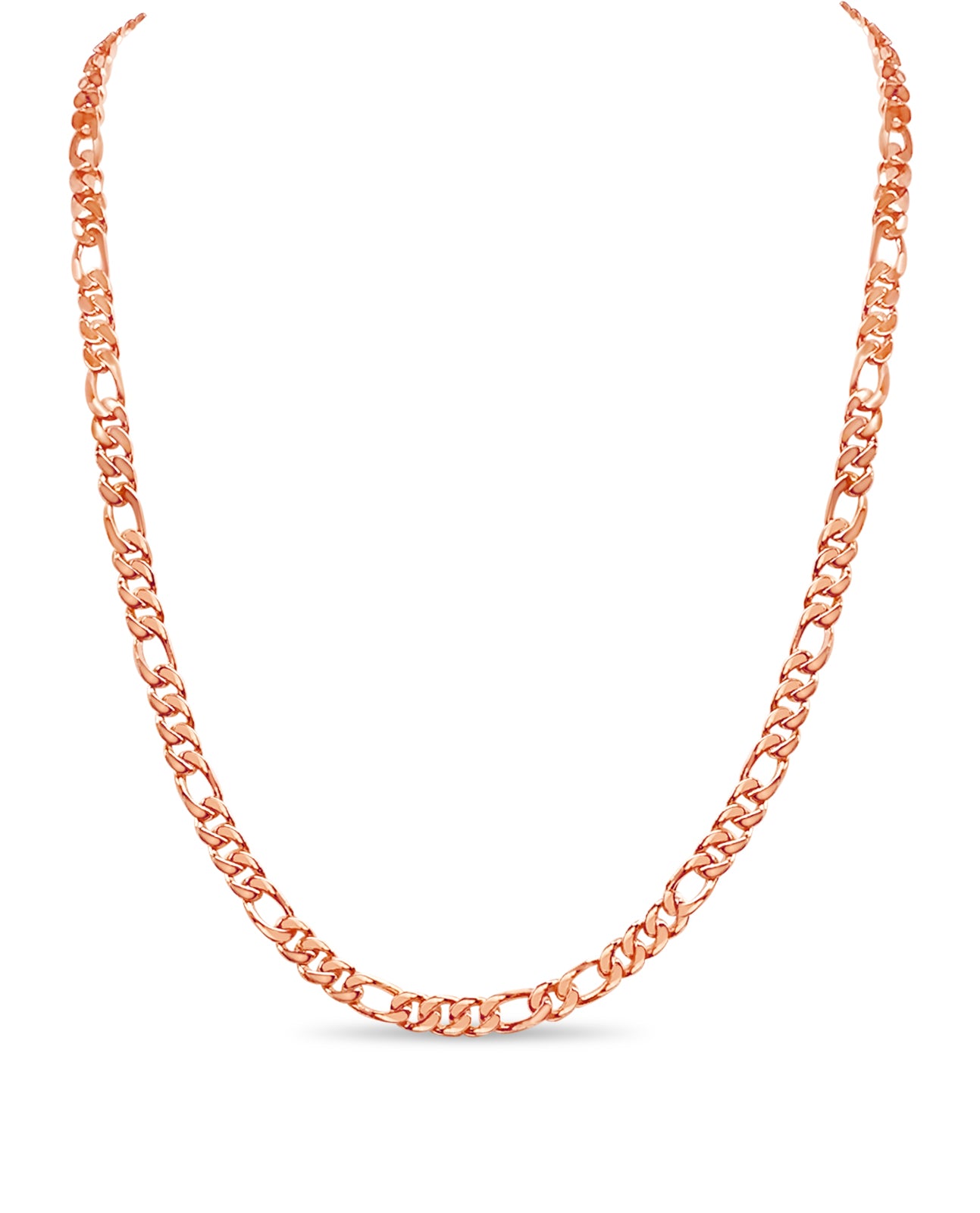 Handmade Solid Gold Figaro Necklace , 7mm