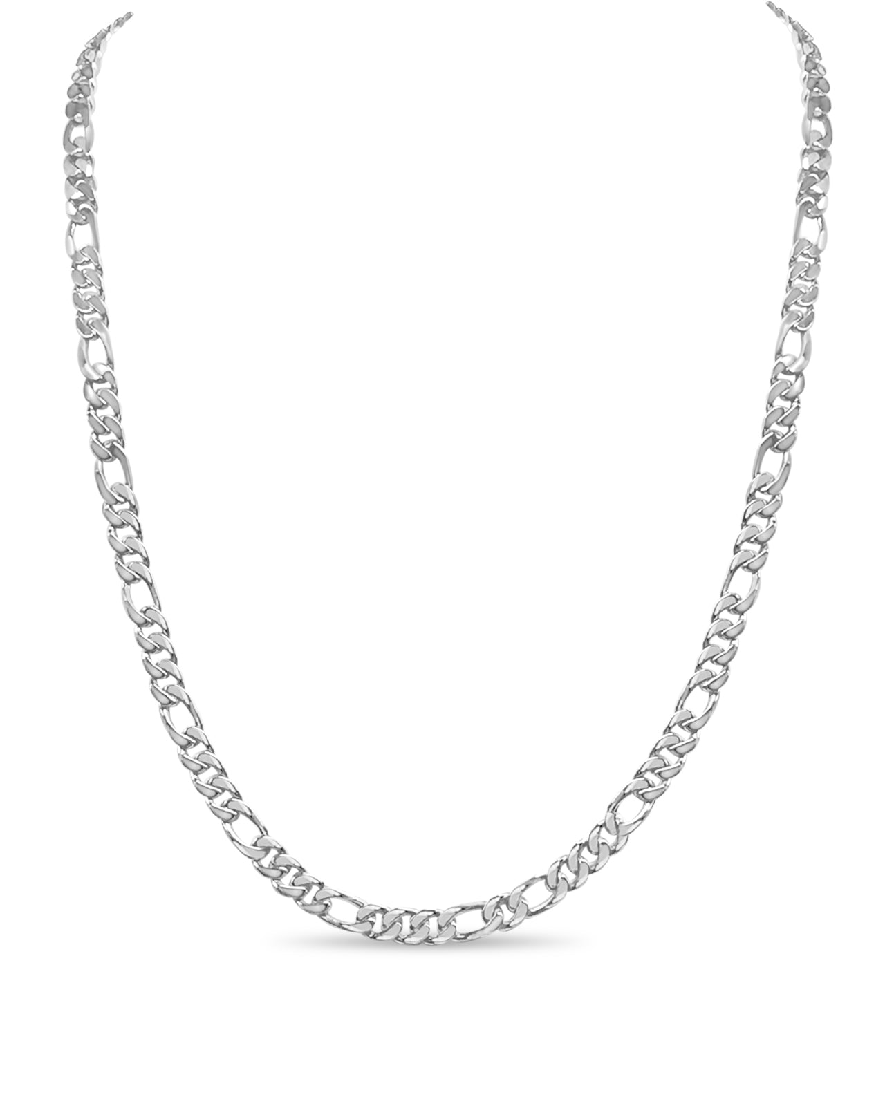 Handmade Solid Gold Figaro Necklace , 7mm