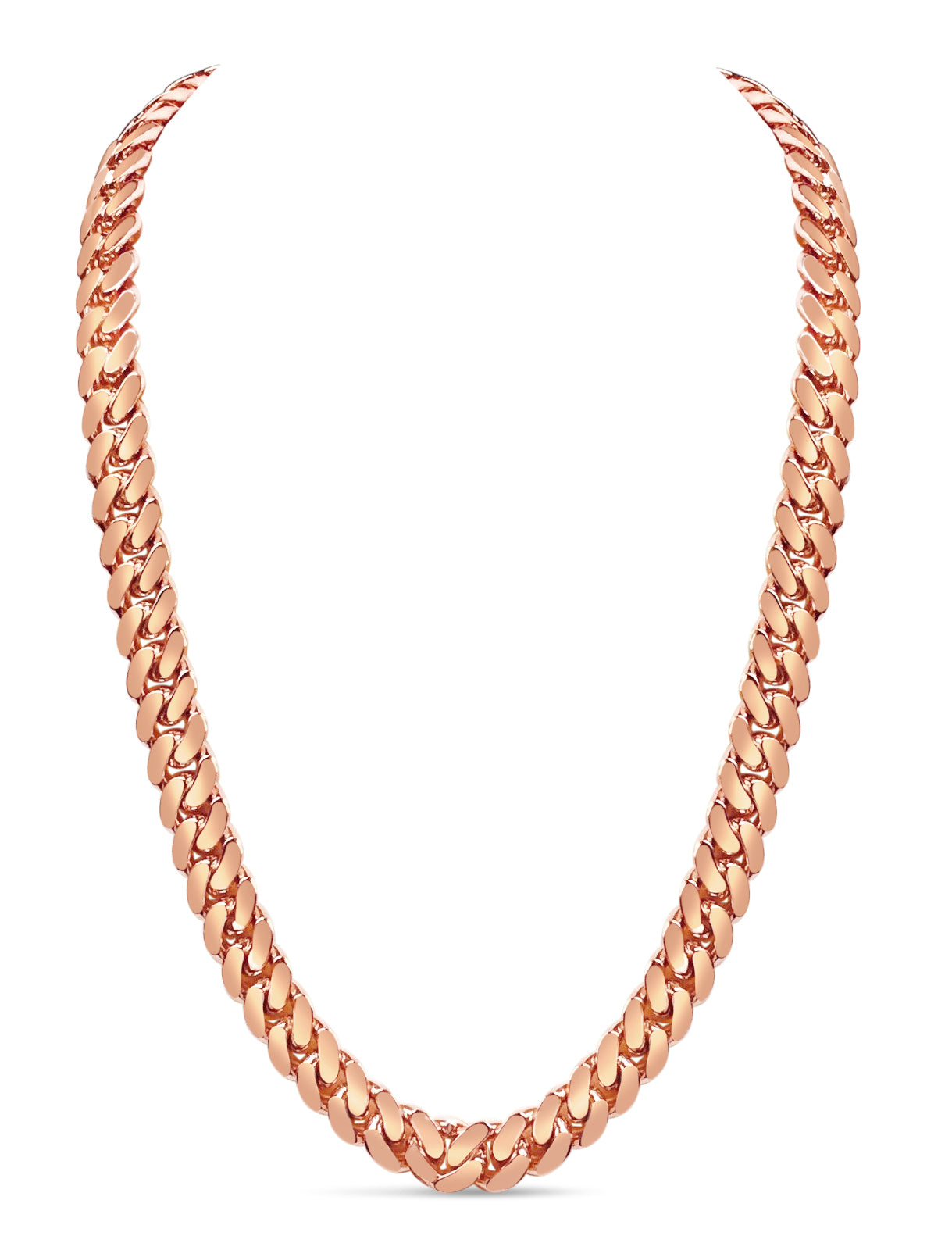 Handmade Solid Gold Miami Cuban Necklace , 13mm