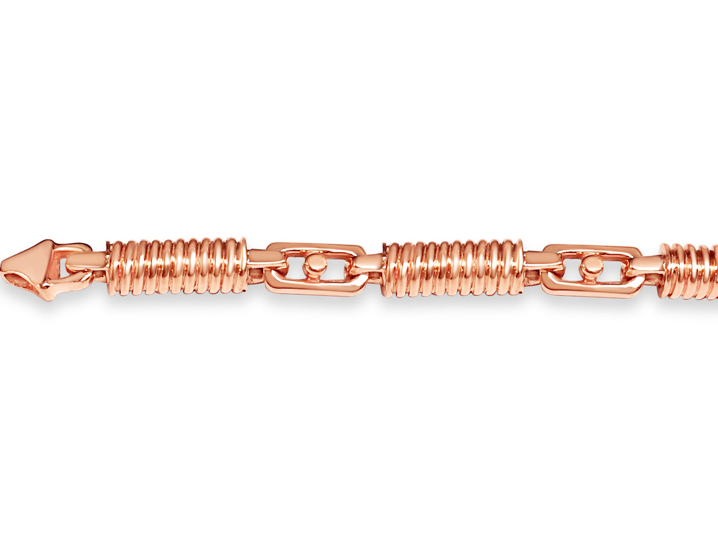 Handmade Solid Gold Spiral Tube Bracelet , 8mm