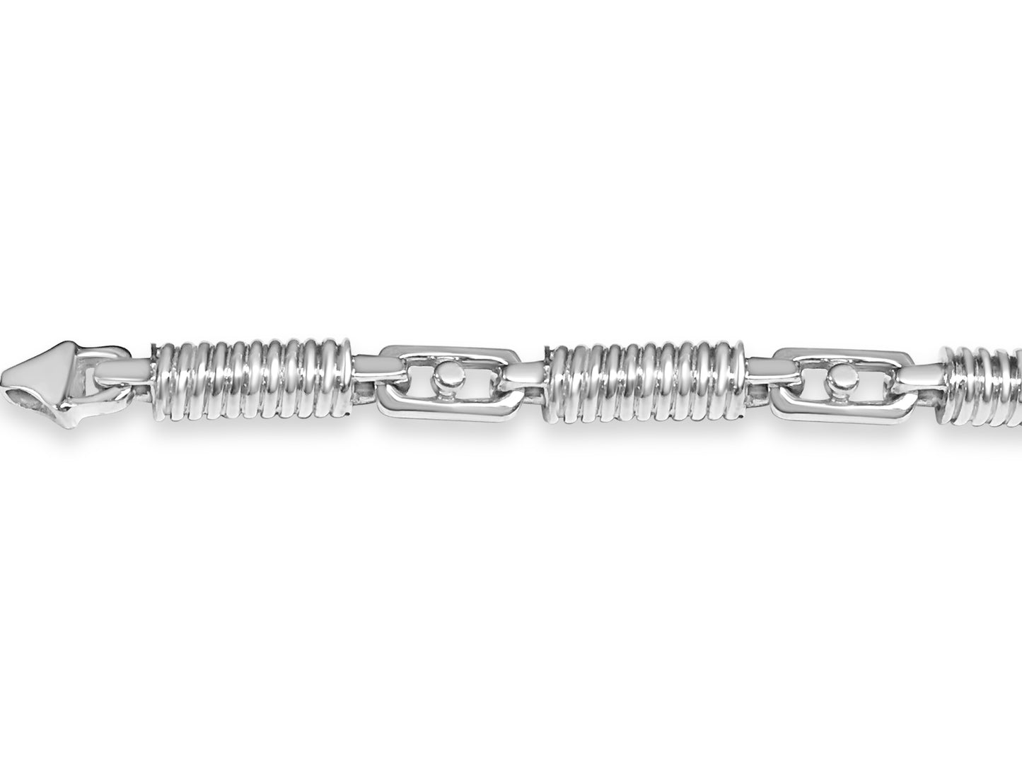 Handmade Solid Gold Spiral Tube Bracelet , 8mm