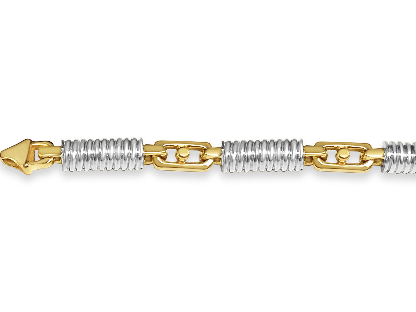 Handmade Solid Gold Spiral Tube Bracelet , 8mm
