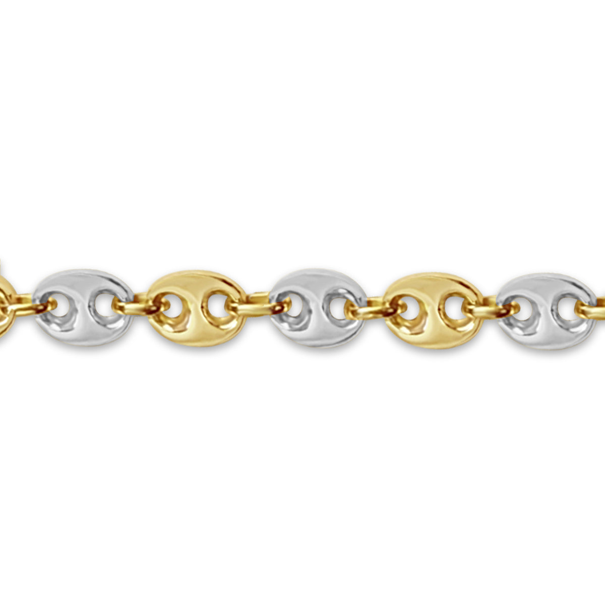 Handmade Solid Gold Mariner Bracelet , 11mm