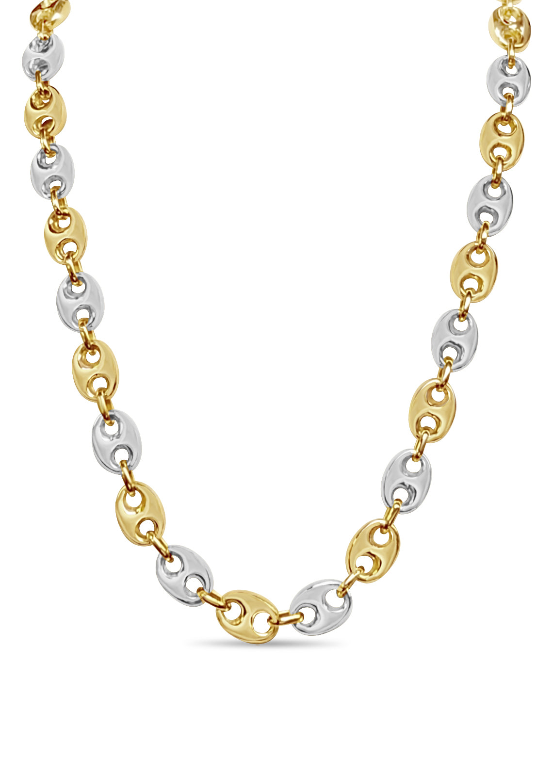 Handmade Solid Gold Mariner Necklace , 11mm