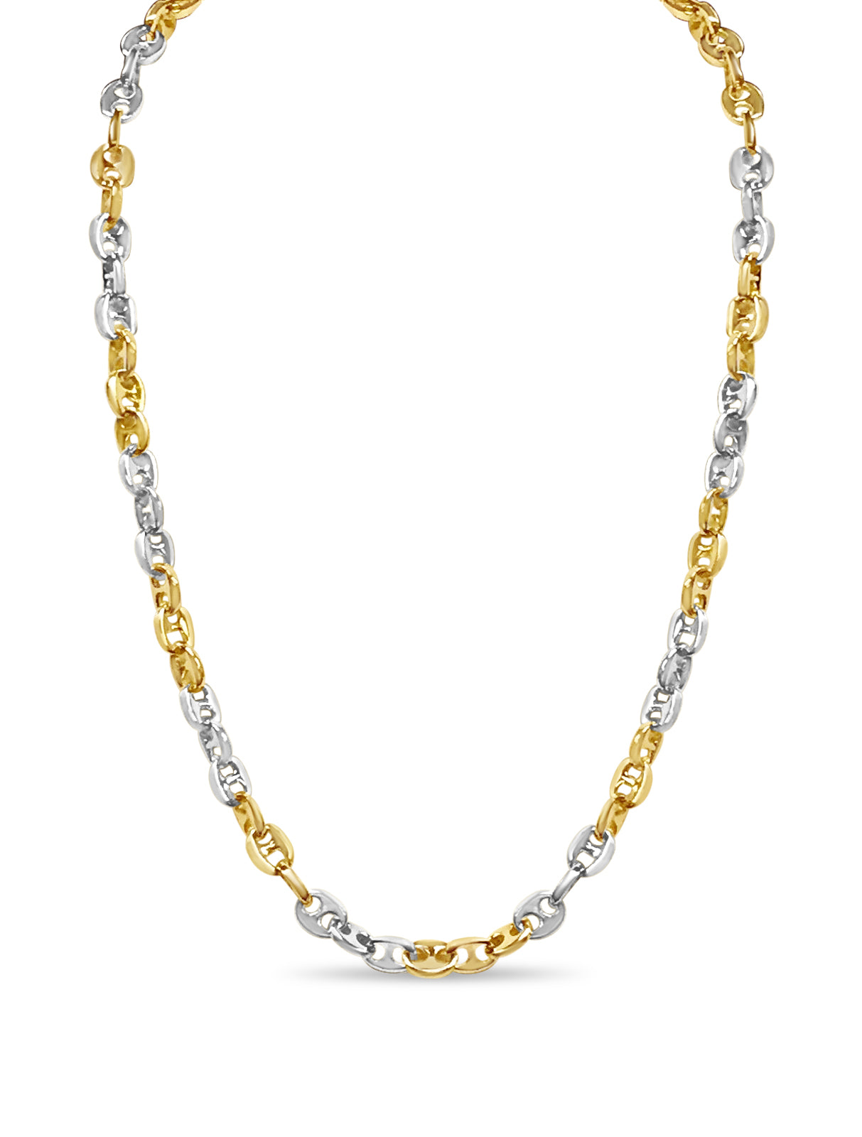 Handmade Solid Gold Anchor Mariner Necklace , 9mm