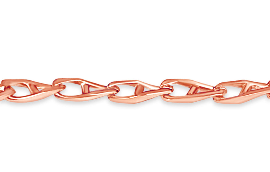 Handmade Solid Gold Anchor Mariner Necklace , 4mm