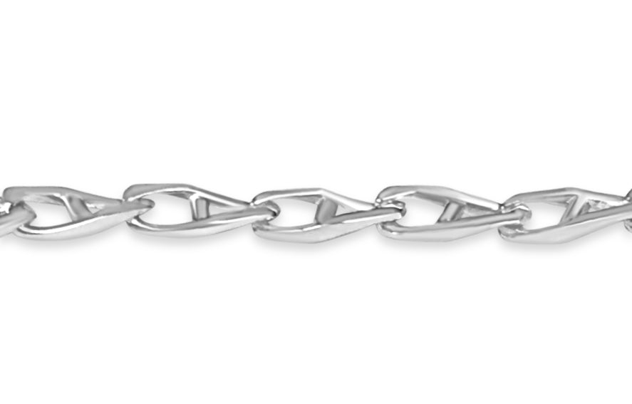 Handmade Solid Gold Anchor Mariner Necklace , 4mm