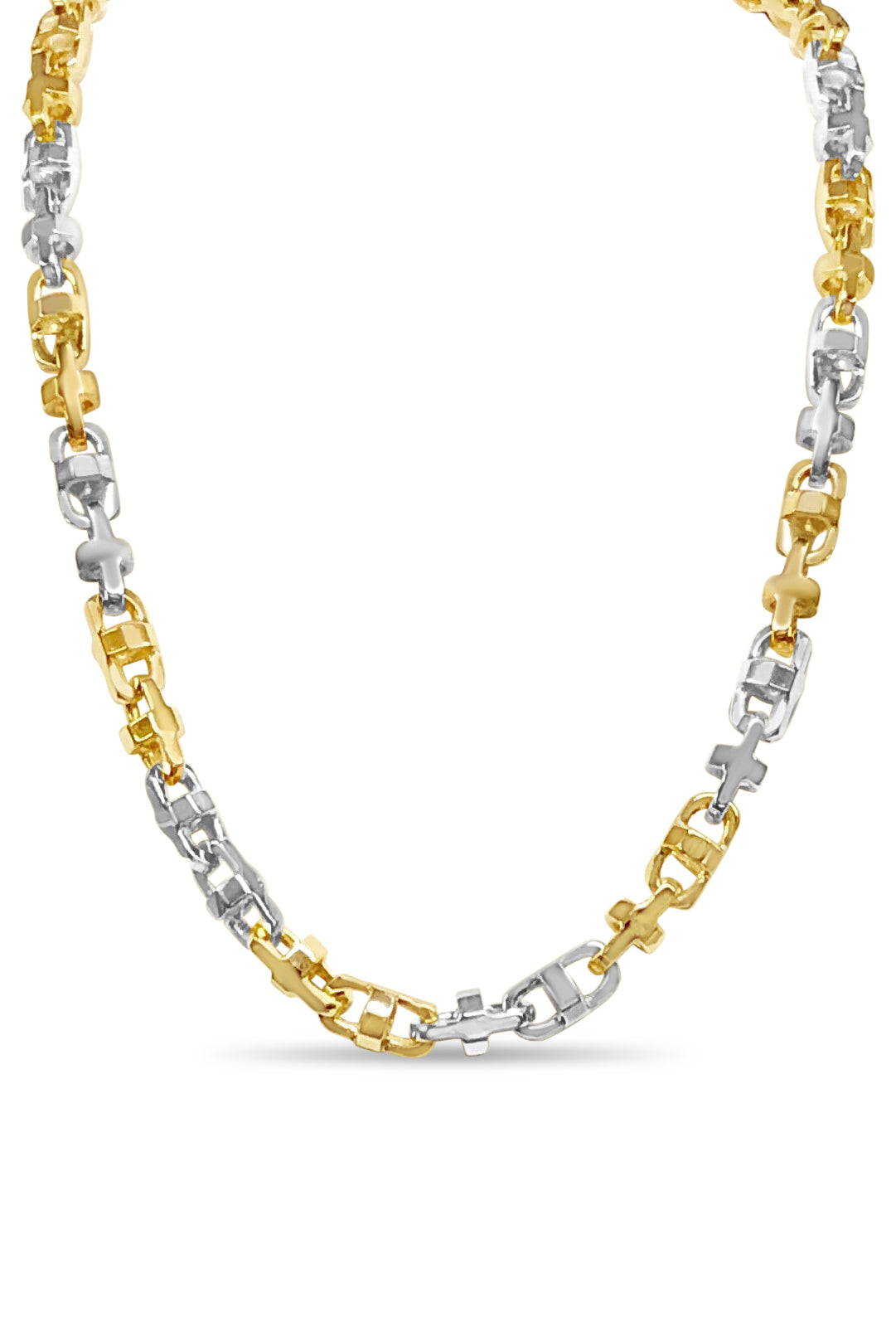 Handmade Solid Gold Fancy Rolo Necklace , 6mm