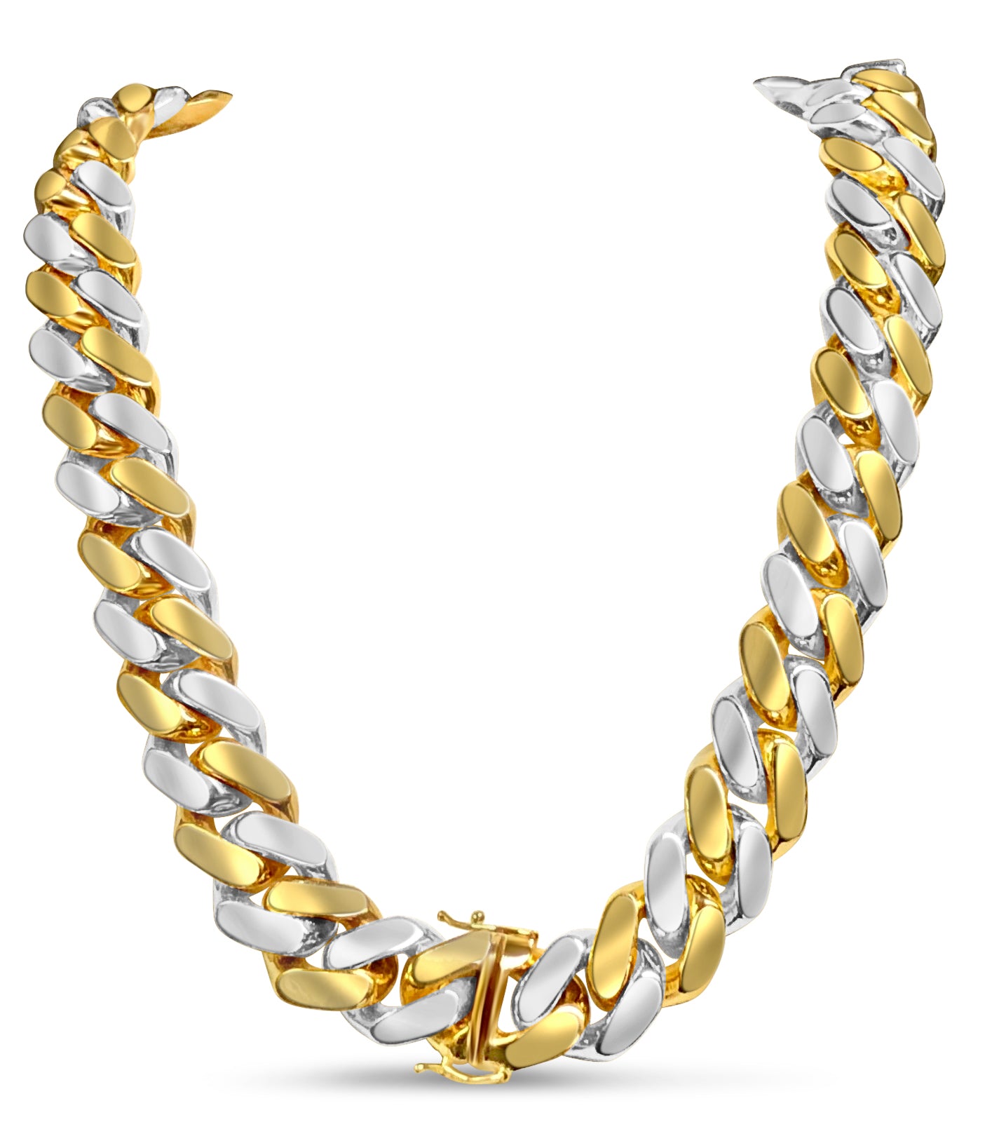 Handmade Solid Gold Miami Cuban Necklace , 18mm