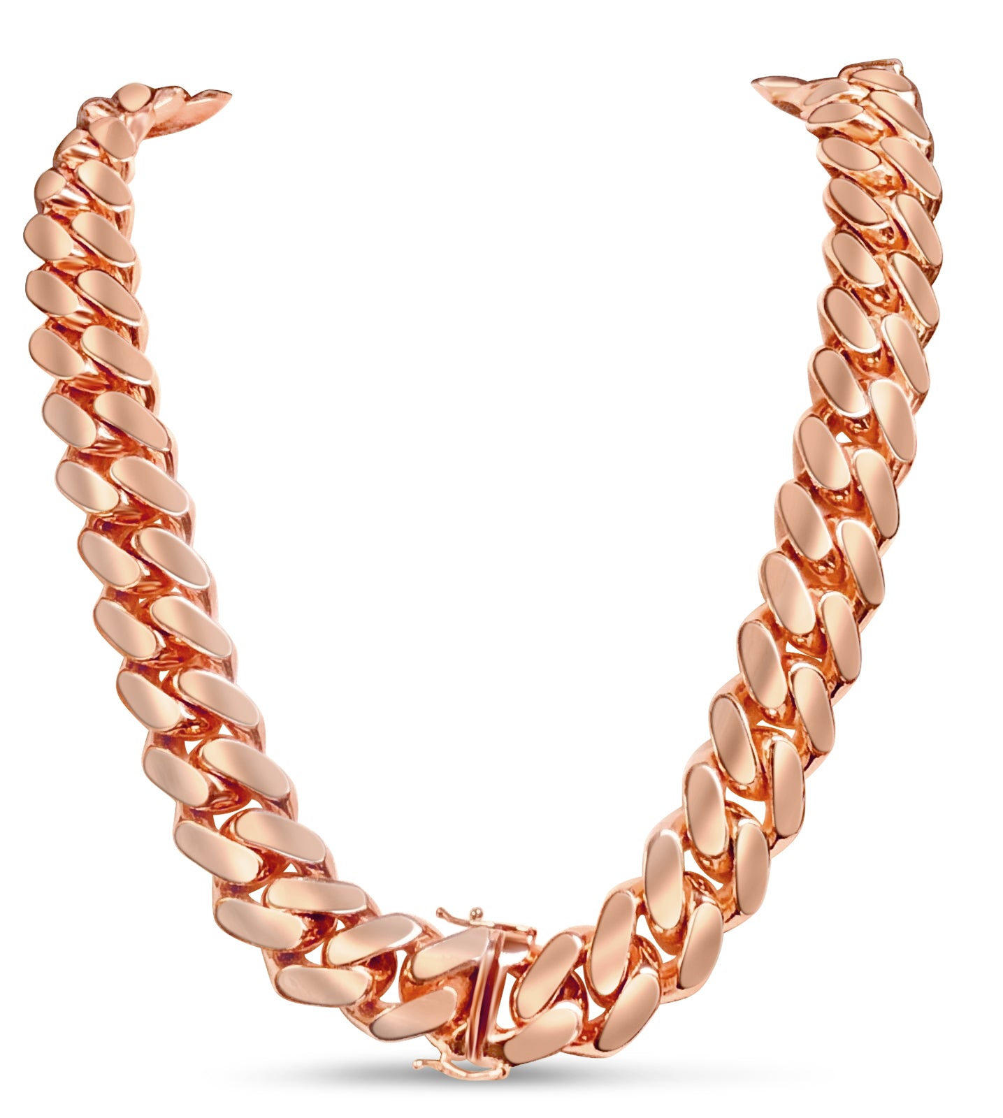 Handmade Solid Gold Miami Cuban Necklace , 18mm