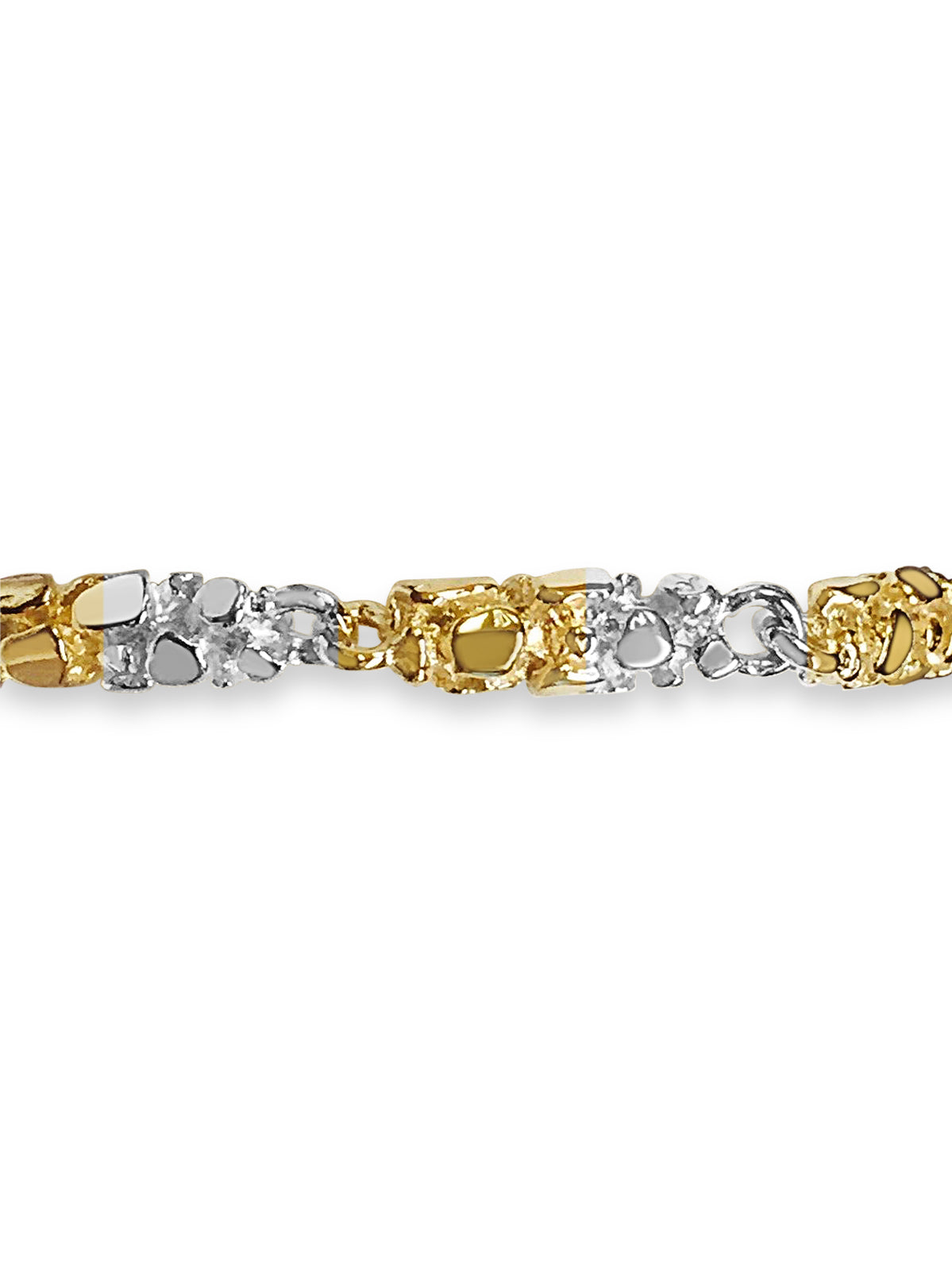 Handmade Solid Gold Nugget Bracelet , 5mm