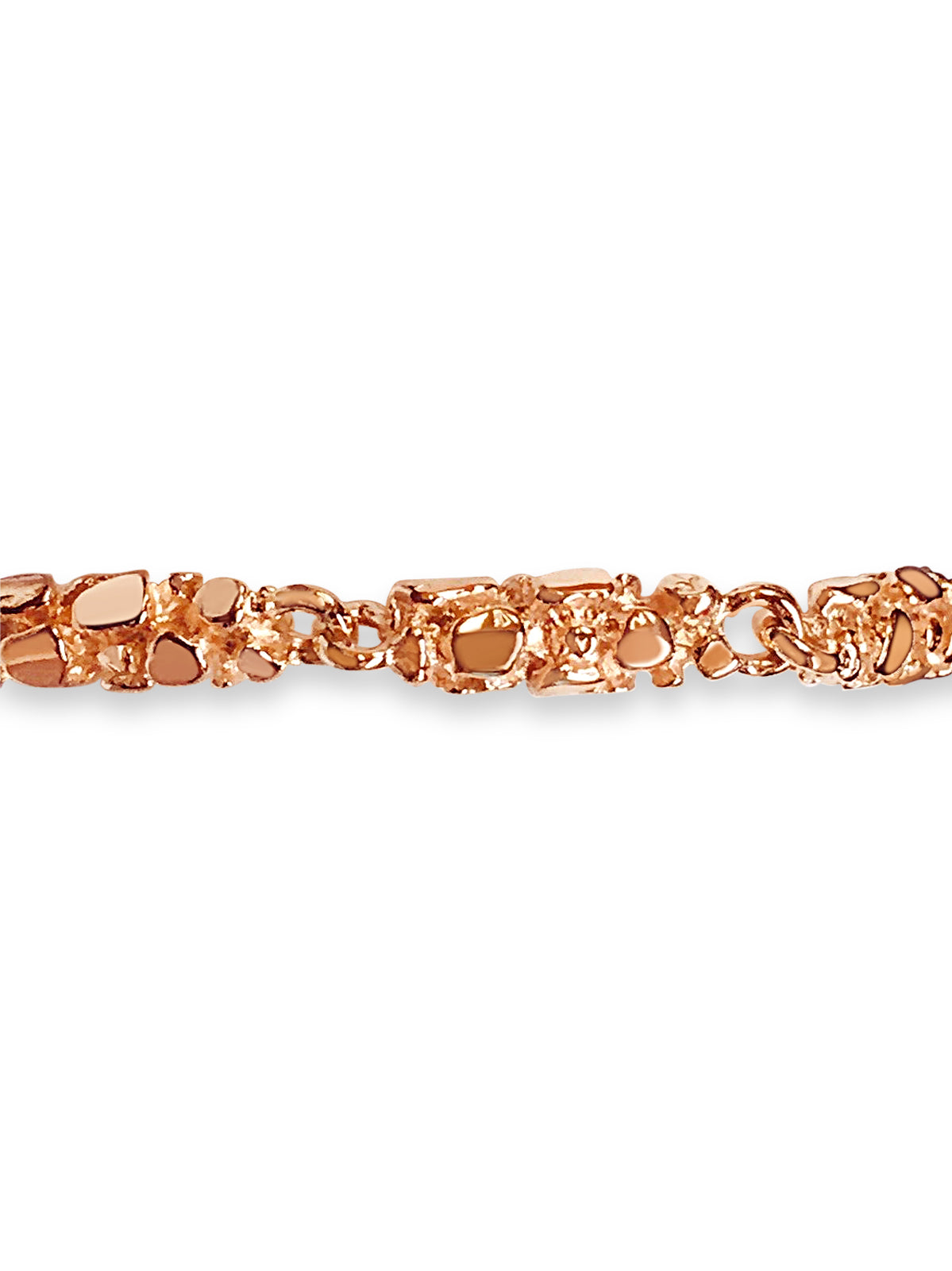 Handmade Solid Gold Nugget Bracelet , 5mm