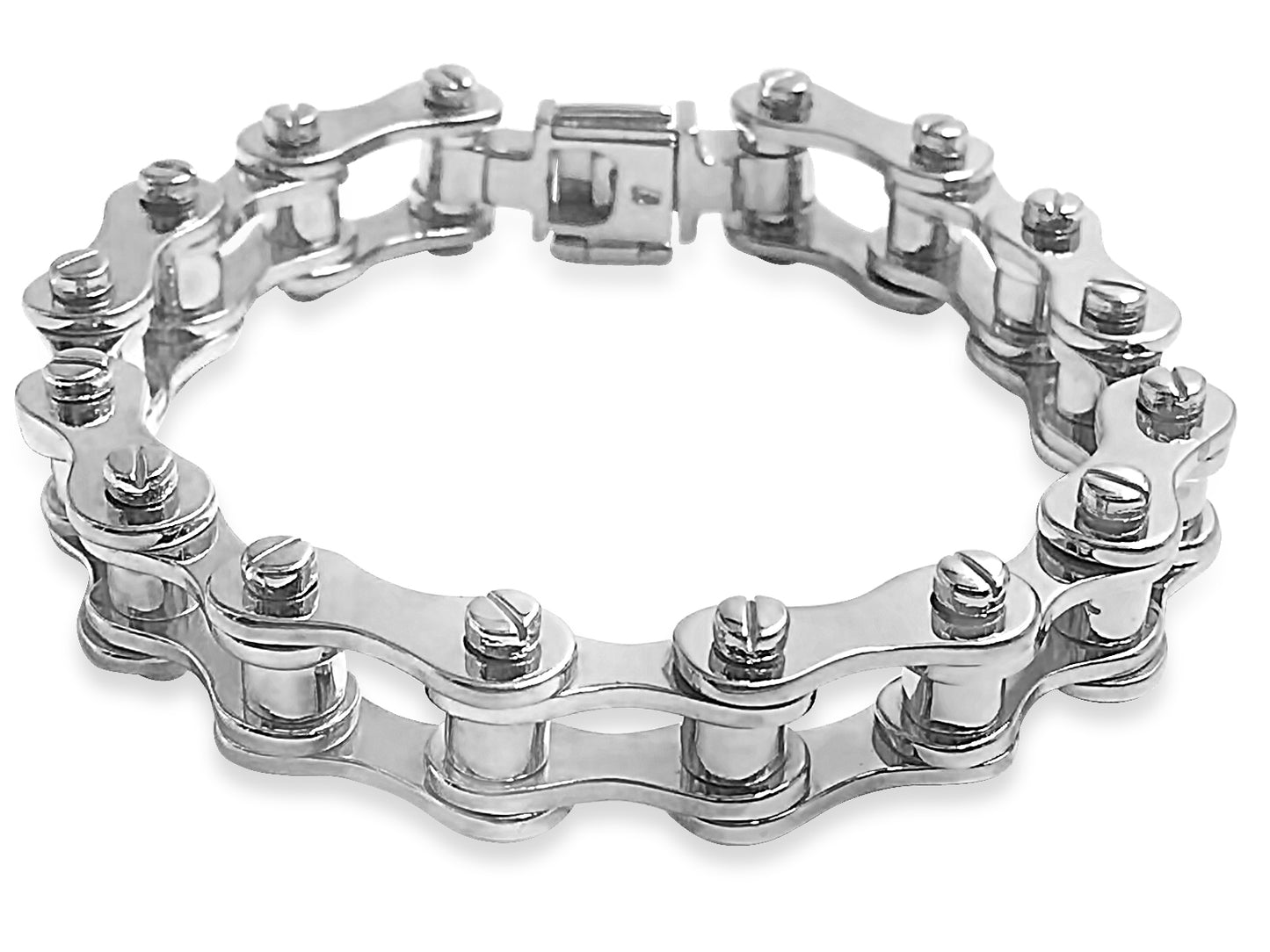Handmade Solid Gold Motorcycle/Bike Chain Bracelet , 14mm