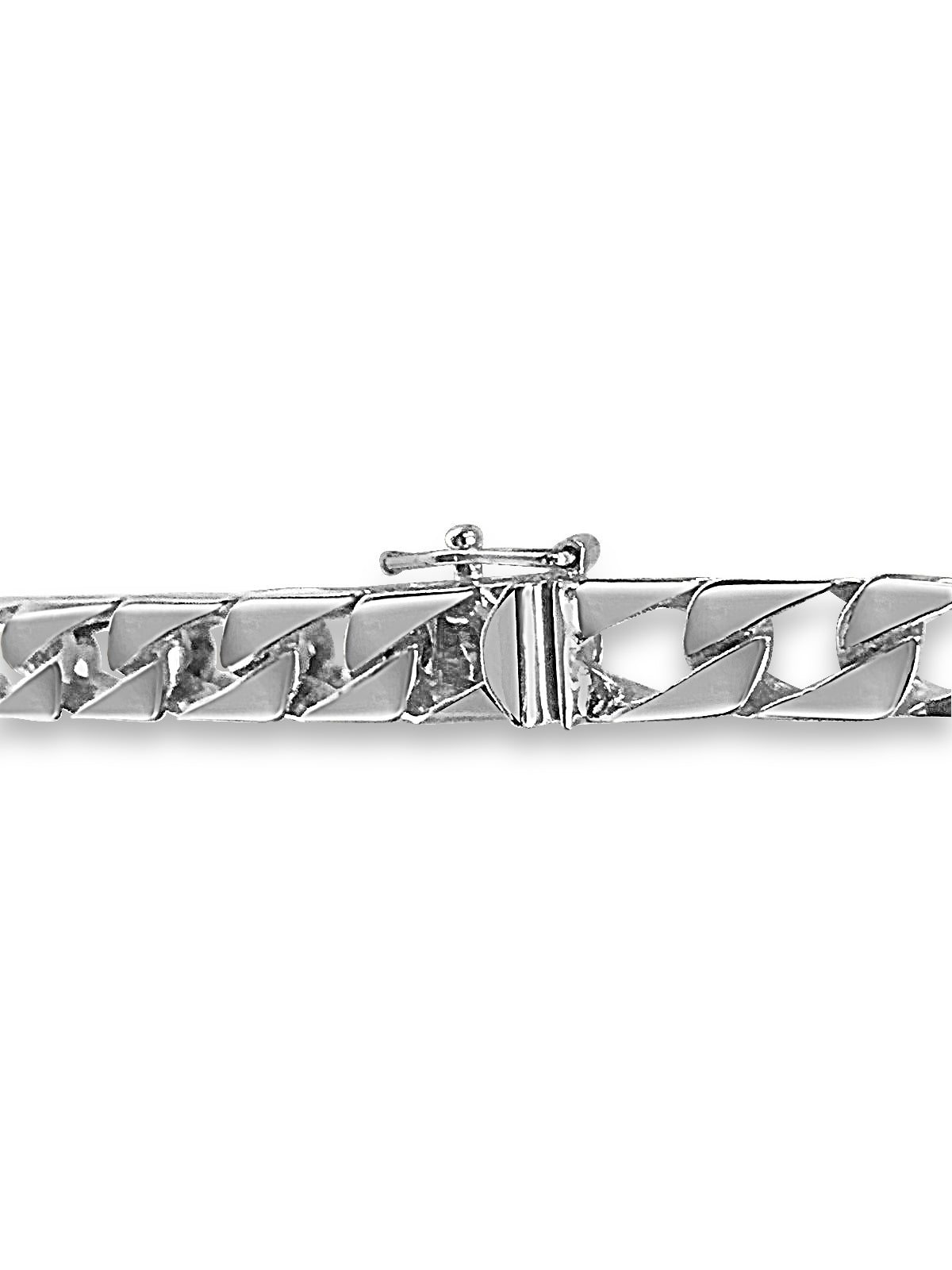 Handmade Solid Gold Curb Bracelet , 7mm