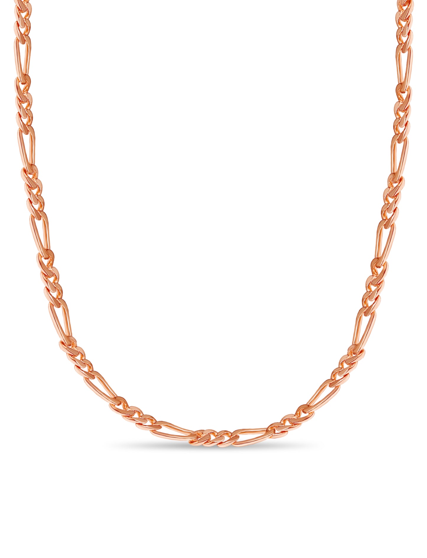 Handmade Solid Gold Figaro Necklace , 7mm