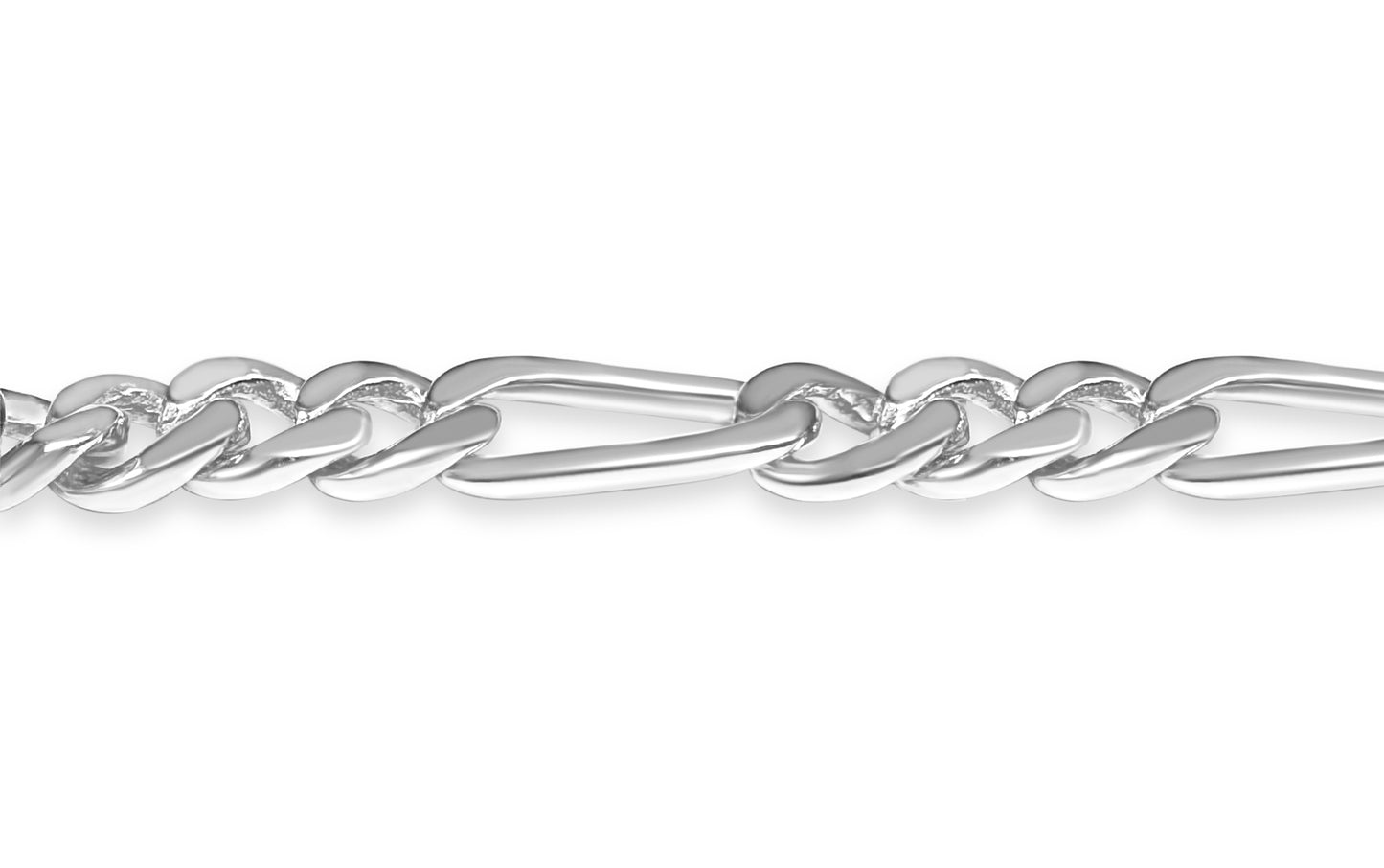 Handmade Solid Gold Figaro Bracelet , 7mm