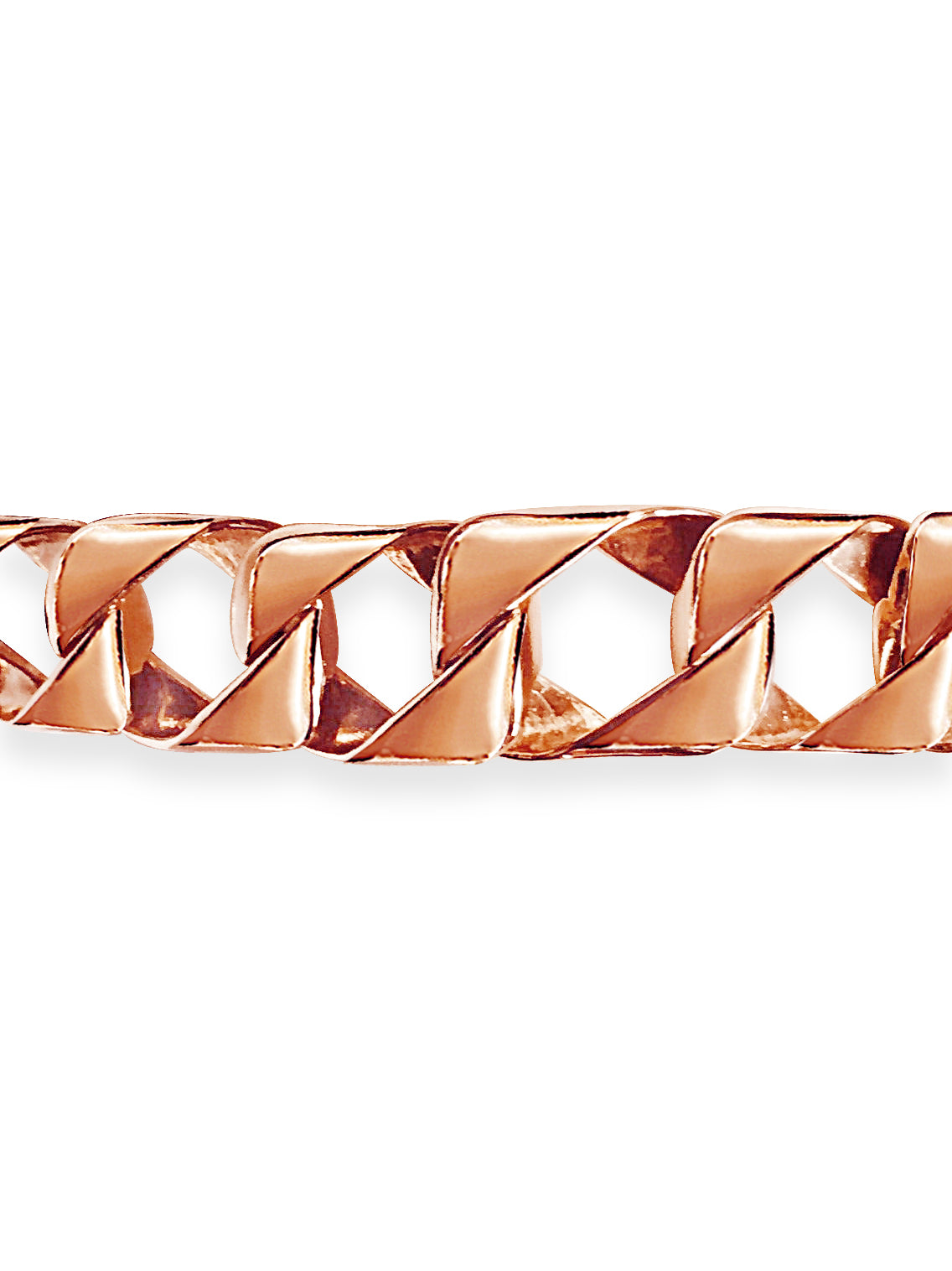 Handmade Solid Gold Curb Bracelet , 11mm