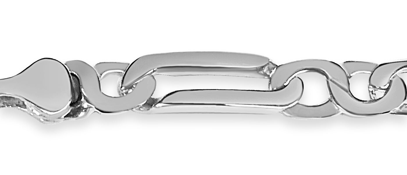 Handmade Solid Gold Figaro Infinity Bracelet , 6mm