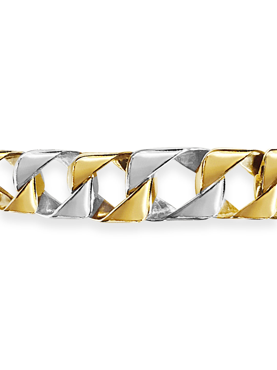 Handmade Solid Gold Curb Bracelet , 11mm