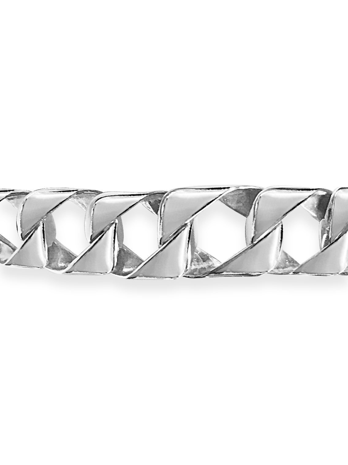 Handmade Solid Gold Curb Bracelet , 11mm