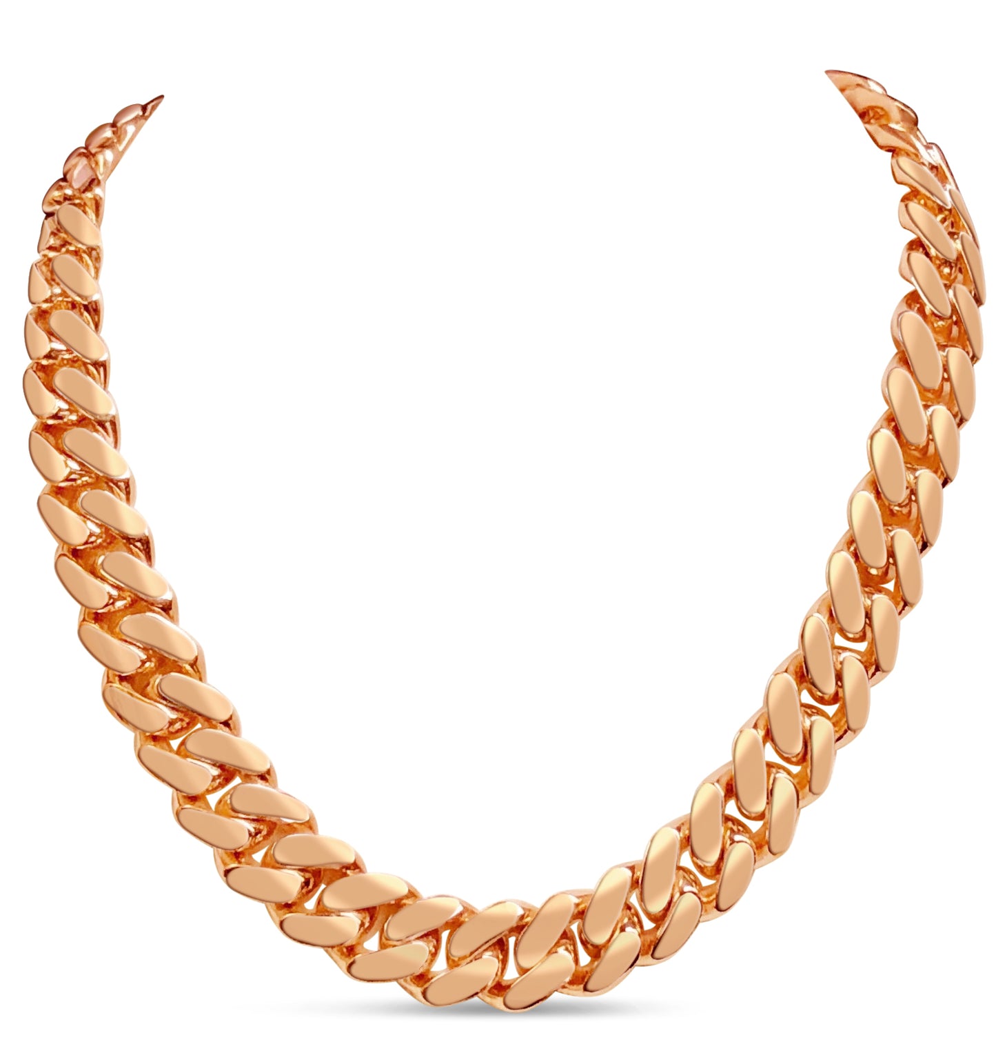 Handmade Solid Gold Miami Cuban Necklace , 16mm