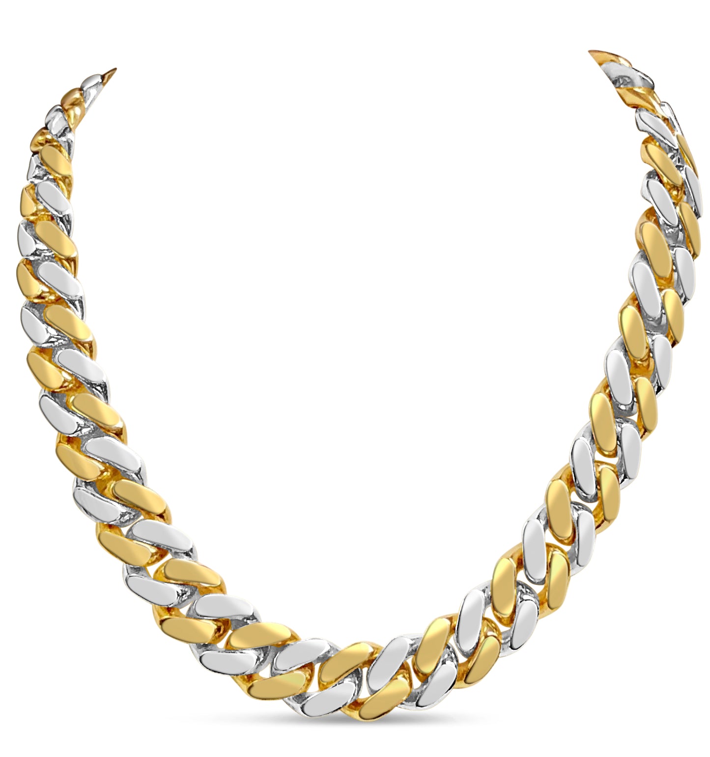 Handmade Solid Gold Miami Cuban Necklace , 16mm