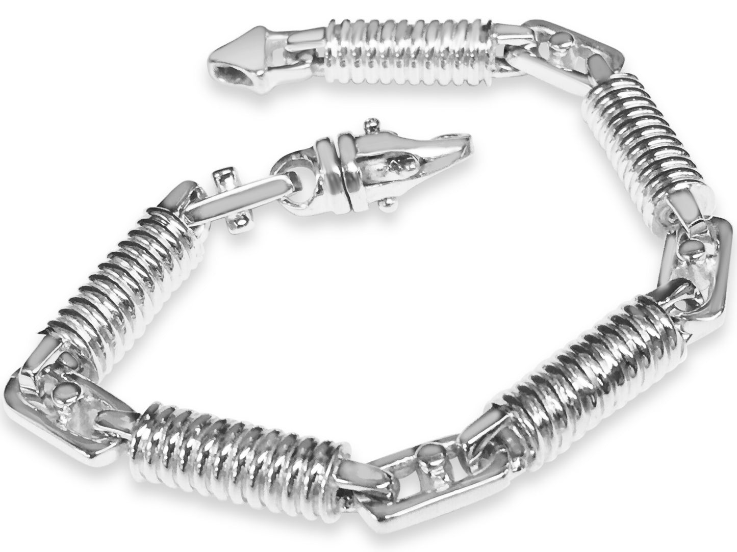 Handmade Solid Gold Spiral Tube Bracelet , 8mm