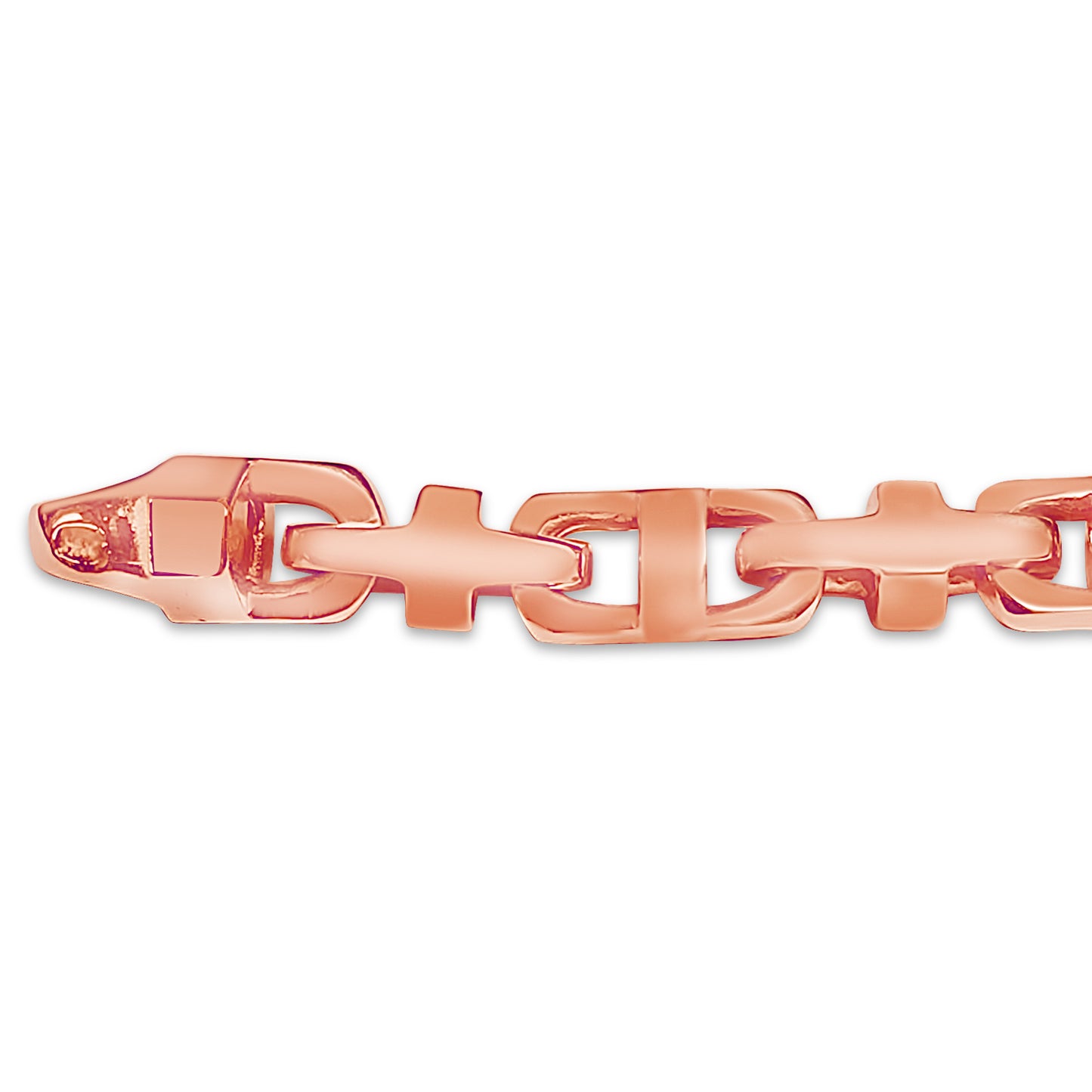Handmade Solid Gold Anchor Mariner Bracelet , 7mm